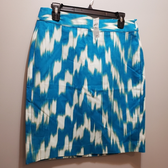 Banana Republic Blue / Emerald Pencil Skirt NWT 8 - Picture 2 of 11